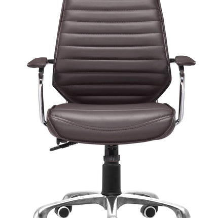 Enterprise Low Back Office Chair Espresso Chairs TriadCommerceInc   