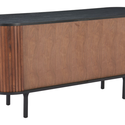 Koriana Sideboard Black & Walnut Storage [TriadCommerceInc]   