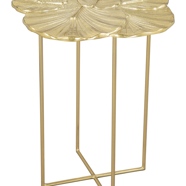 Lotus Side Table Gold Side Tables TriadCommerceInc Default Title  