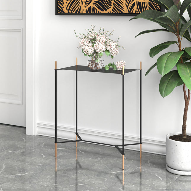 Austin Side Table Black & Gold Side Tables TriadCommerceInc   