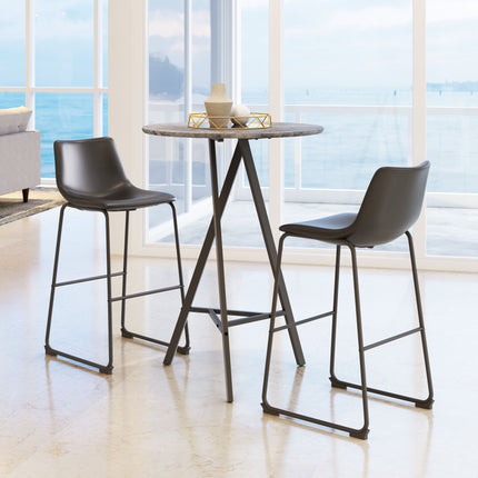 Smart Barstool (Set of 2) Black Barstools TriadCommerceInc   