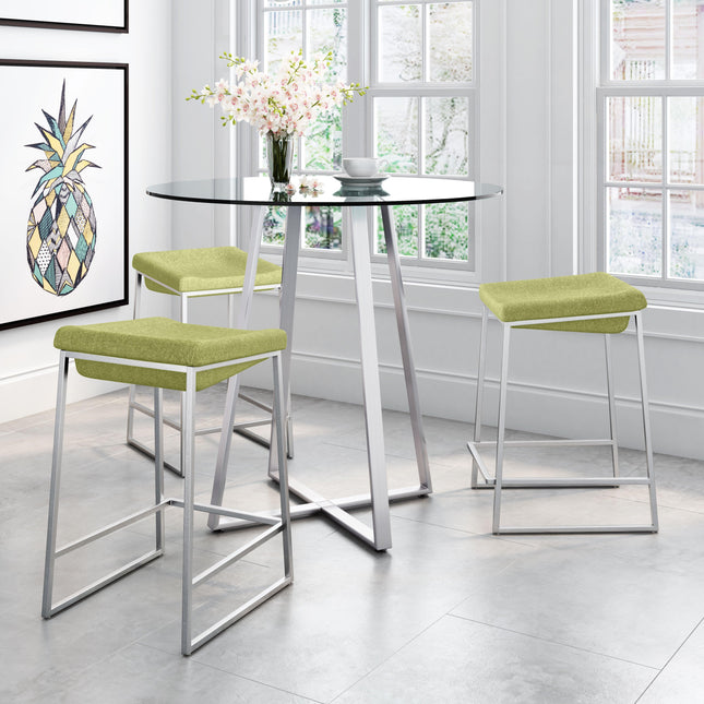 Lids Counter Stool (Set of 2) Green Counter Stools TriadCommerceInc   