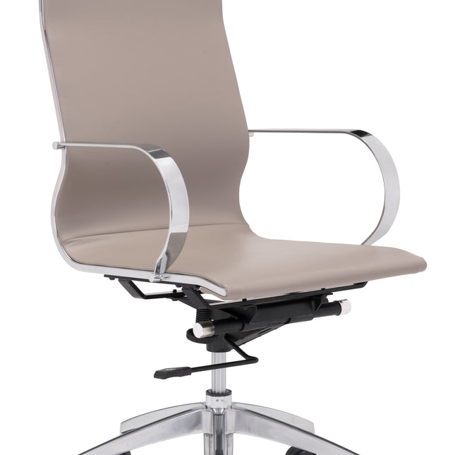 Glider High Back Office Chair Taupe Chairs TriadCommerceInc Default Title  