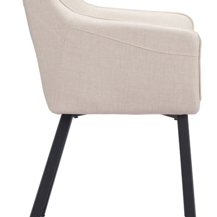 Adage Dining Chair (Set of 2) Beige Chairs TriadCommerceInc   