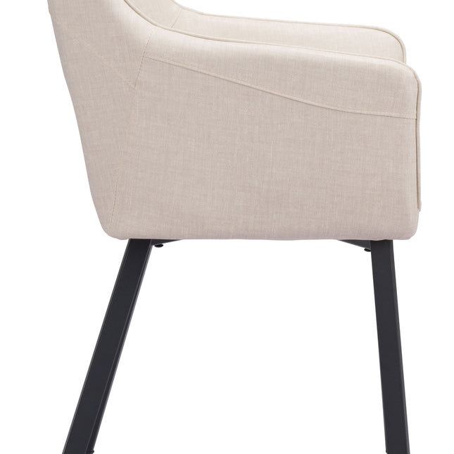 Adage Dining Chair (Set of 2) Beige Chairs TriadCommerceInc   