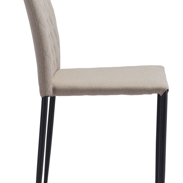 Harve Dining Chair (Set of 2) Beige Chairs TriadCommerceInc   