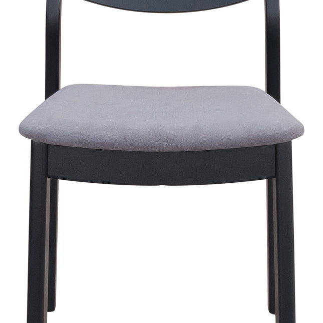 Desdamona Dining Chair (Set of 2) Gray & Black Chairs TriadCommerceInc   