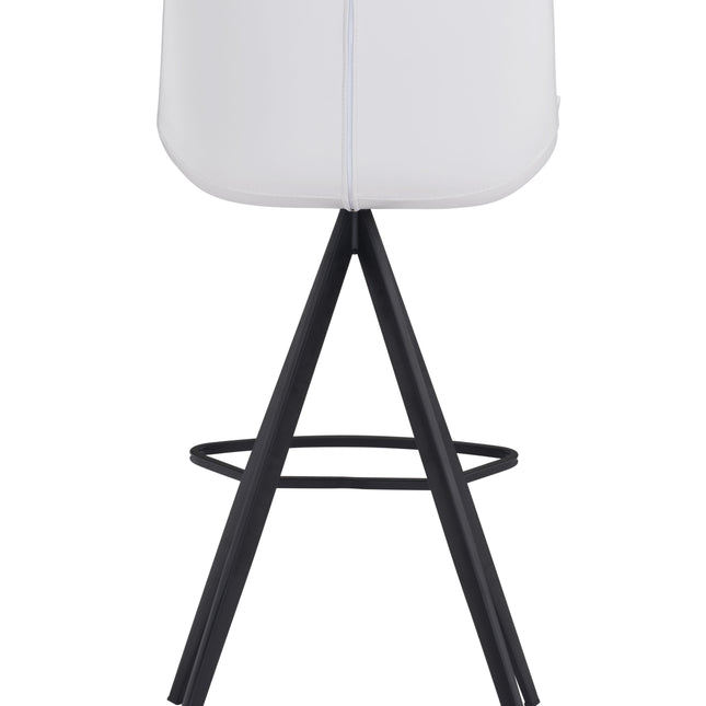 Aki Barstool (Set of 2) White & Black Barstools TriadCommerceInc   