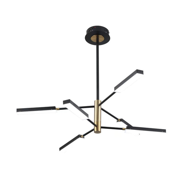 Asymmetric Black and Gold Six Light Ceiling Light Chandeliers TriadCommerceInc Default Title  