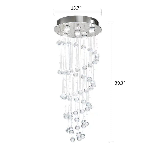 Stylish Spiral Faux Crystal Chandelier Light Chandeliers TriadCommerceInc   