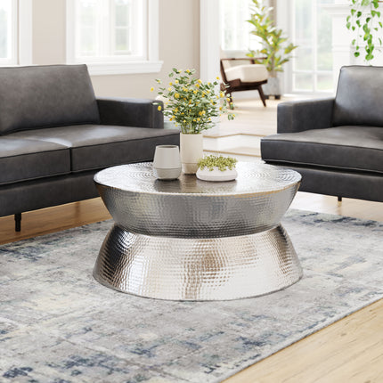 Madryn Coffee Table Silver Coffee Tables [TriadCommerceInc]   