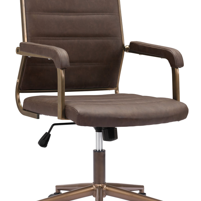 Auction Office Chair Espresso Chairs TriadCommerceInc Default Title  