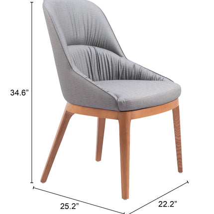 Ayr Dining Chair (Set of 2) Slate Gray Chairs [TriadCommerceInc]   