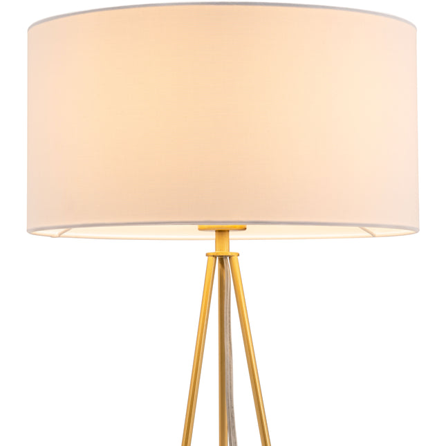 Sascha Table Lamp White & Brass Table Lamps TriadCommerceInc   