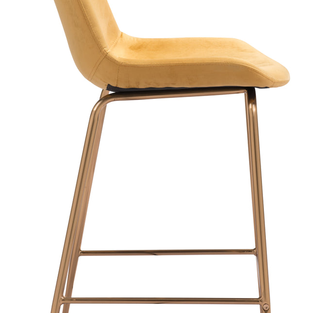 Tony Counter Stool Yellow & Gold Counter Stools TriadCommerceInc   