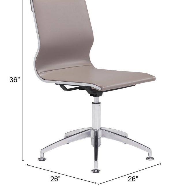 Glider Conference Chair Taupe Chairs TriadCommerceInc   