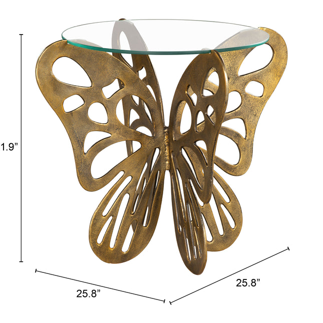 Motyl Accent Table Gold Accent tables TriadCommerceInc   