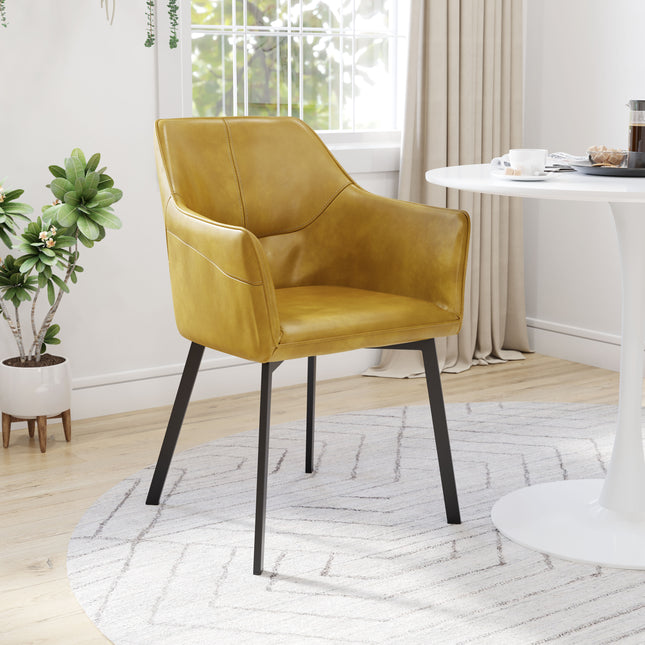 Loiret Dining Chair (Set of 2) Yellow Chairs TriadCommerceInc   