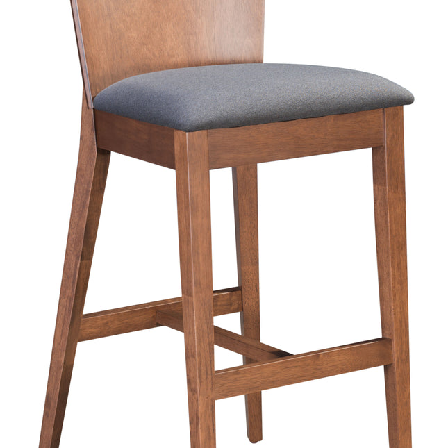 Ambrose Barstool (Set of 2) Walnut & Dark Gray Barstools TriadCommerceInc Default Title  