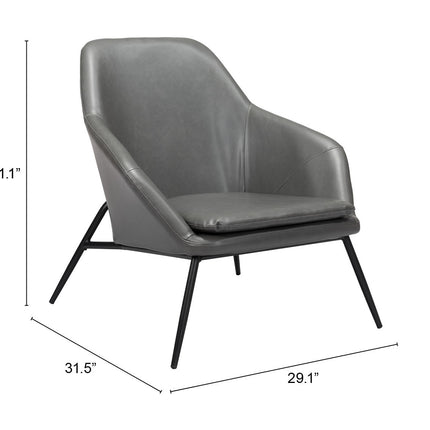 Manuel Accent Chair Gray Chairs [TriadCommerceInc]   