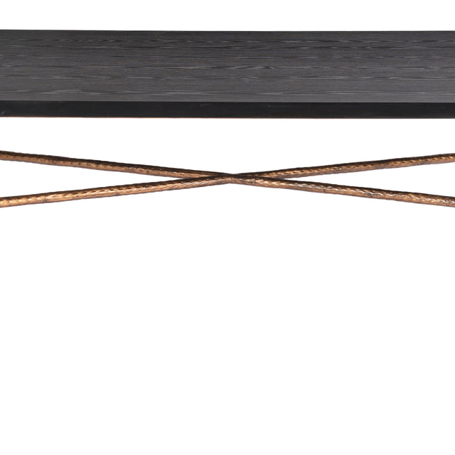 Nida Dining Table Black & Bronze Tables TriadCommerceInc   