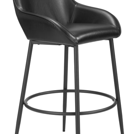 Vila Barstool (Set of 2) Black Barstools TriadCommerceInc   