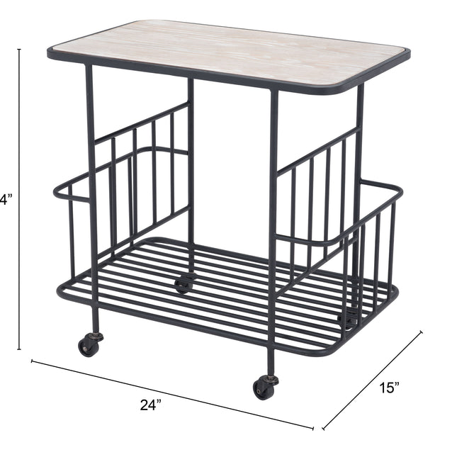 Argus Bar Cart Black Storage TriadCommerceInc   