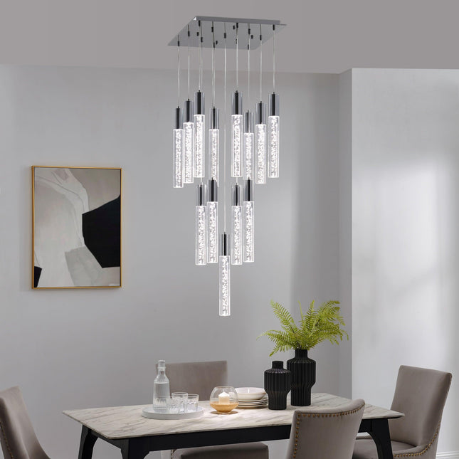 Sparkling Night Cylinder Chandelier// 13 Light Chandeliers TriadCommerceInc   