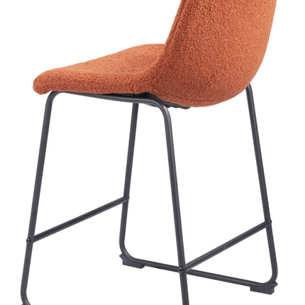 Smart Counter Stool (Set of 2) Burnt Orange Counter Stools TriadCommerceInc   