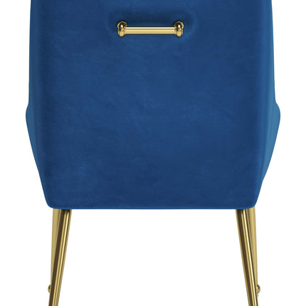 Maxine Dining Chair Navy Blue & Gold Chairs TriadCommerceInc   