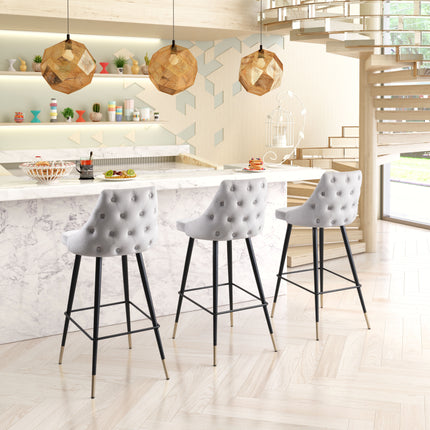 Piccolo Barstool Gray Barstools [TriadCommerceInc]   