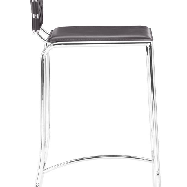 Criss Cross Counter Stool (Set of 2) Espresso Counter Stools TriadCommerceInc   