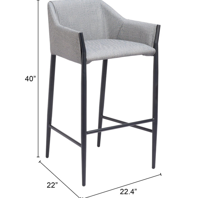 Andover Barstool Slate Gray Barstools TriadCommerceInc   