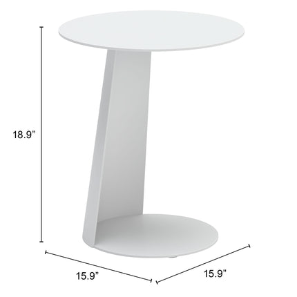 Sunny Isles Side Table White Tables TriadCommerceInc   