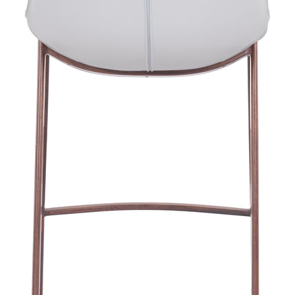 Magnus Barstool (Set of 2) White & Walnut Barstools TriadCommerceInc   