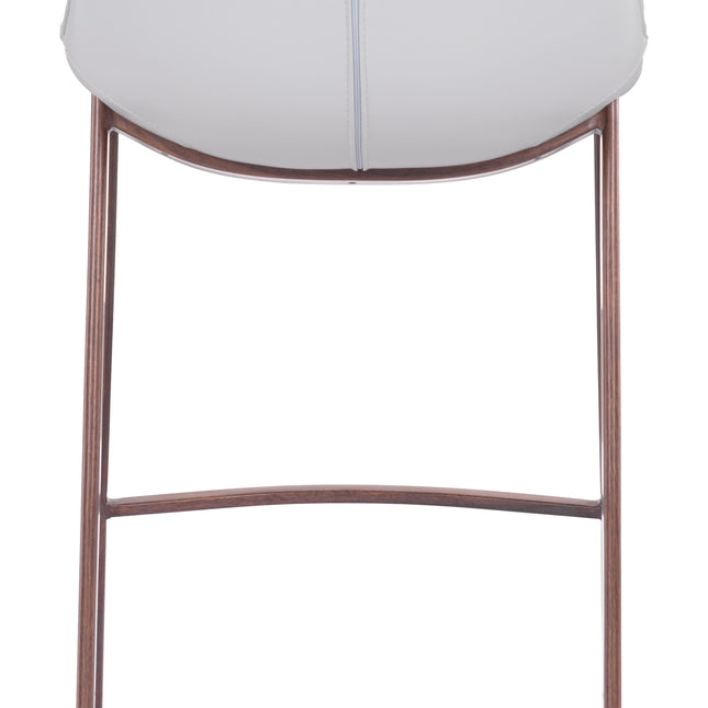 Magnus Barstool (Set of 2) White & Walnut Barstools TriadCommerceInc   