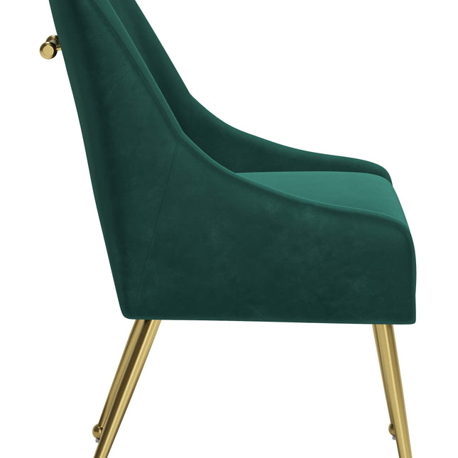 Maxine Dining Chair Green & Gold Chairs TriadCommerceInc   