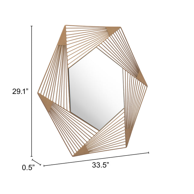 Aspect Hexagonal Mirror Copper Mirrors [TriadCommerceInc]   