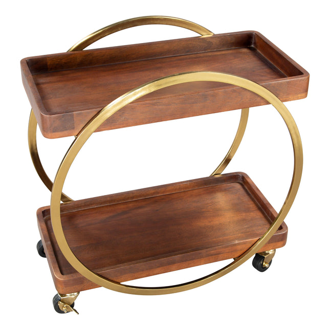 Arenas Bar Cart Brown Storage TriadCommerceInc   