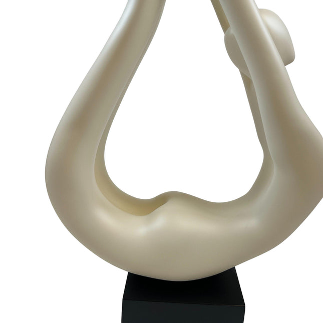 Yoga White Sculpture - Black Base Sculpture TriadCommerceInc   