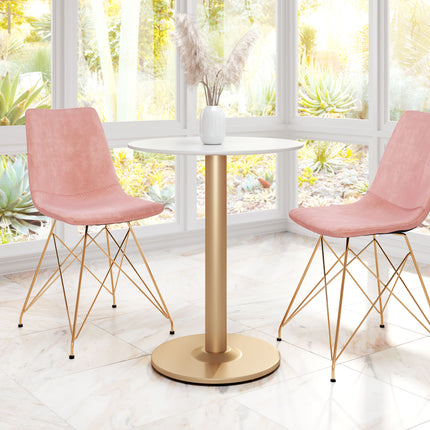 Alto Bistro Table White & Gold Tables TriadCommerceInc   