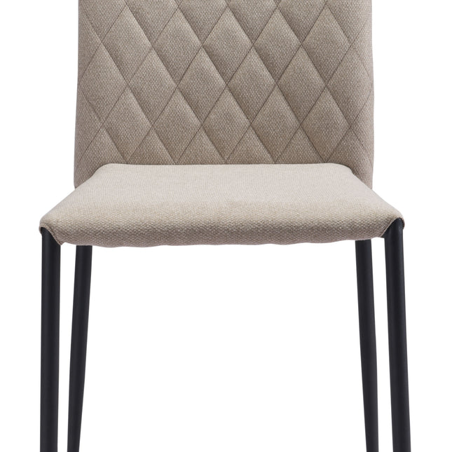 Harve Dining Chair (Set of 2) Beige Chairs TriadCommerceInc   