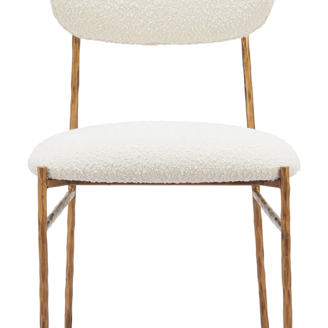 Sydhavnen Dining Chair Cream & Gold Chairs TriadCommerceInc   