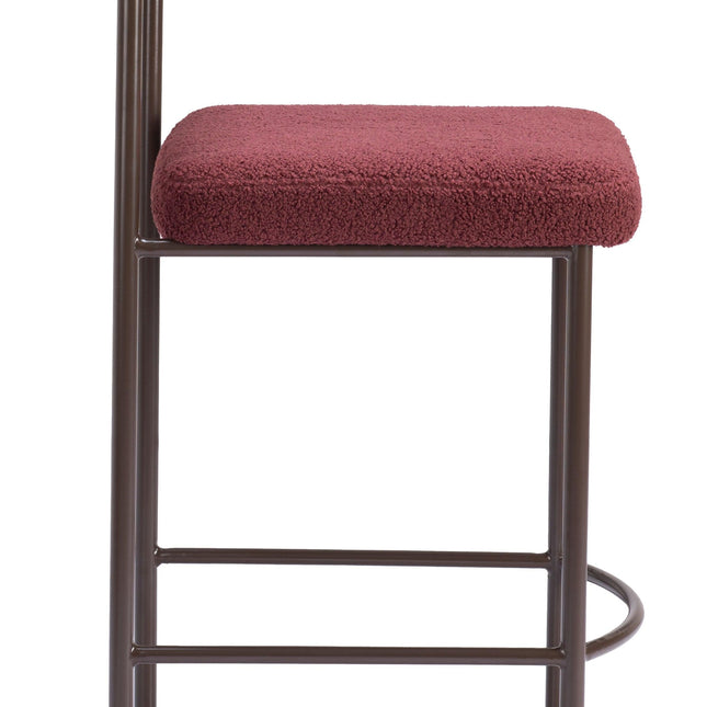 Livorno Counter Stool (Set of 2) Red & Bronze Counter Stools TriadCommerceInc   