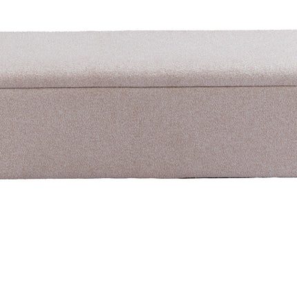 Lebreton Storage Bench Oatmeal Beige Benches TriadCommerceInc   