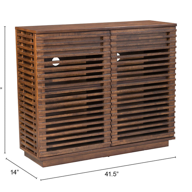 Linea Cabinet Walnut Storage TriadCommerceInc   