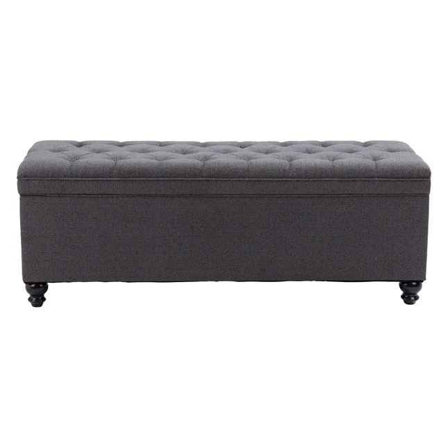 Halifax Storage Bench Gravel Gray Benches [TriadCommerceInc]   