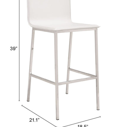 Marina Barstool (Set of 2) White Barstools TriadCommerceInc   