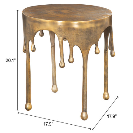 Drip Side Table Antique Brass Side Tables TriadCommerceInc   