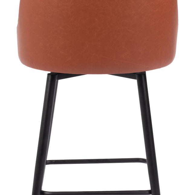 Keppel Swivel Counter Stool Brown Counter Stools TriadCommerceInc   